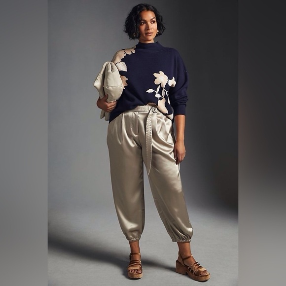 Jo Faluker for Maeve Anthropologie Mock Neck Pullover in Navy Combo Size… - Picture 1 of 16